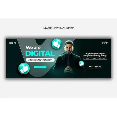 Digital marketing agency and corporate Facebook cover template
