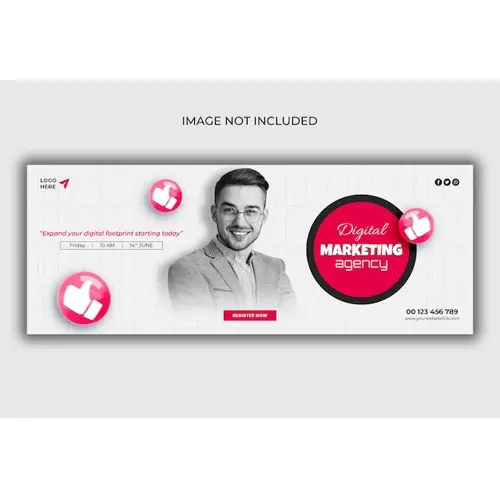 Digital marketing agency and corporate Facebook cover template
