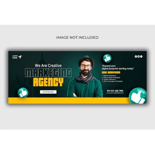 Digital marketing agency and corporate Facebook cover template