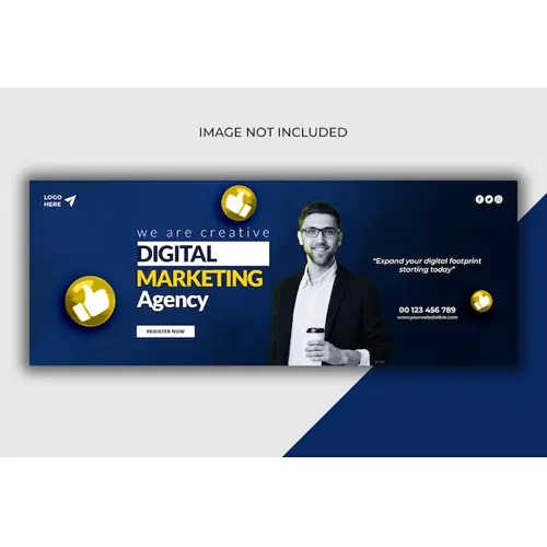 Digital marketing agency and corporate Facebook cover template