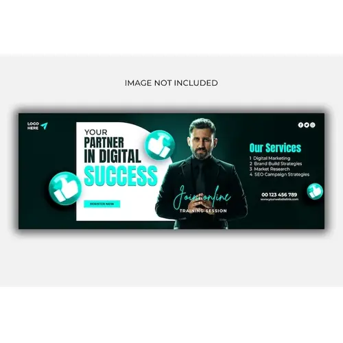 Digital marketing agency and corporate Facebook cover template