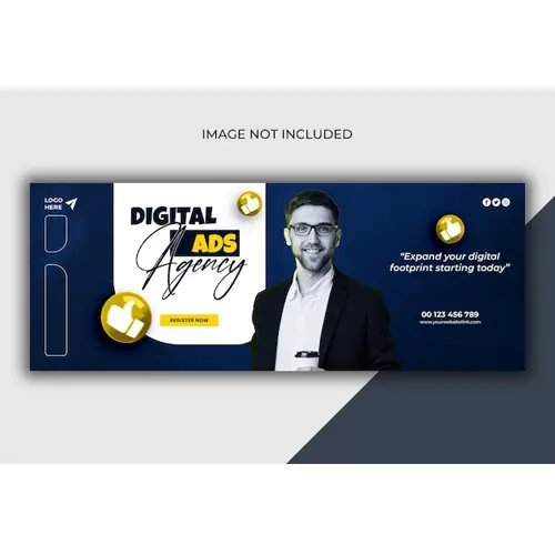 Digital marketing agency and corporate Facebook cover template