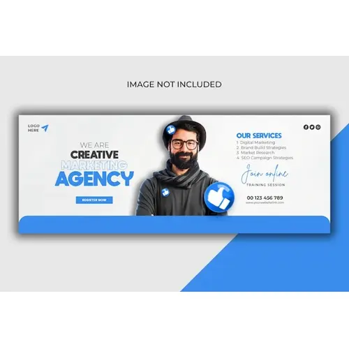 Digital marketing agency and corporate Facebook cover template