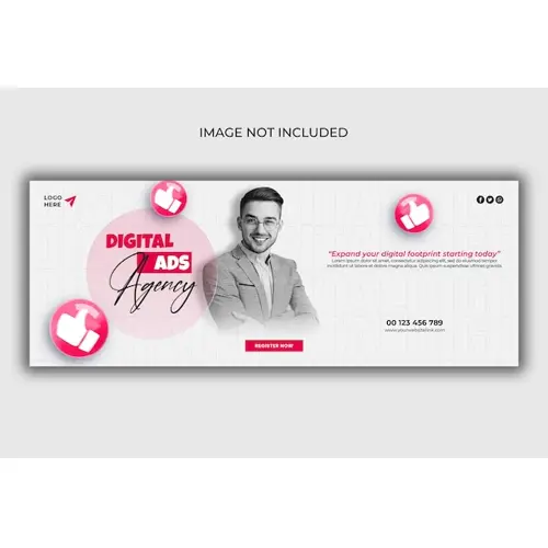 Digital marketing agency and corporate Facebook cover template
