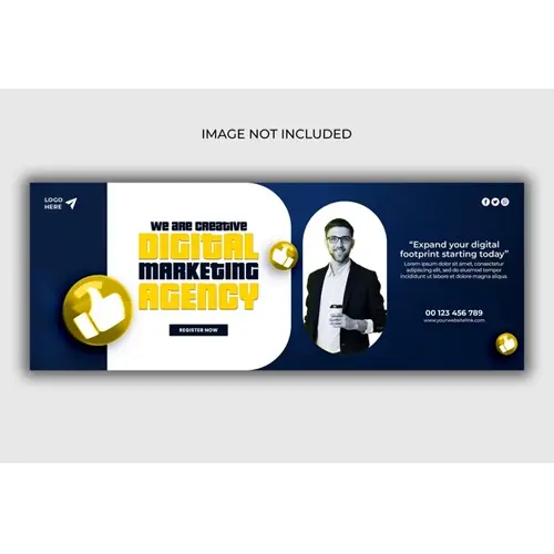 Digital marketing agency and corporate Facebook cover template