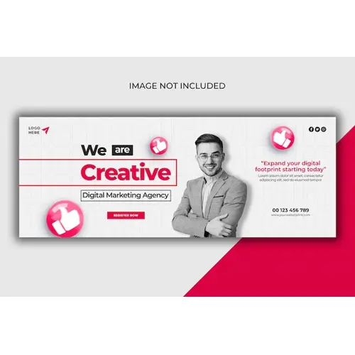 Digital marketing agency and corporate Facebook cover template
