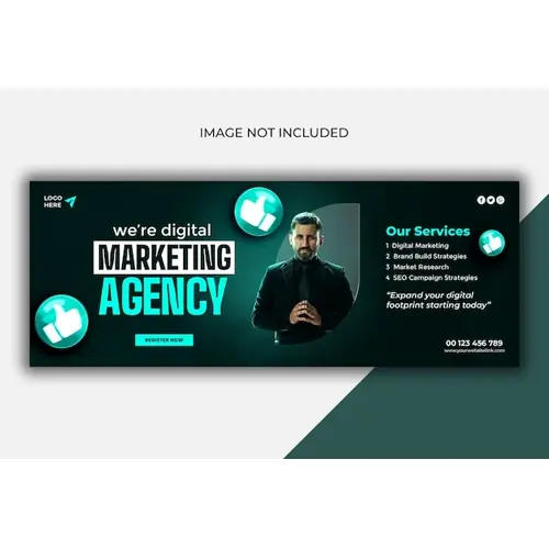 Digital marketing agency and corporate Facebook cover template