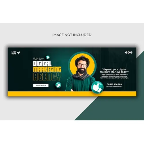 Digital marketing agency and corporate Facebook cover template