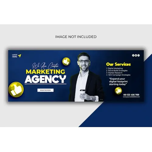 Digital marketing agency and corporate Facebook cover template
