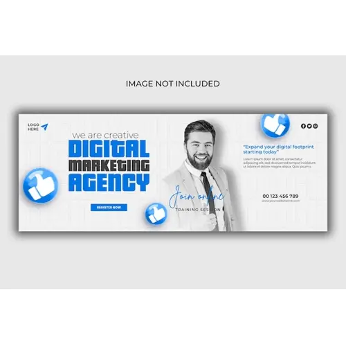 Digital marketing agency and corporate Facebook cover template
