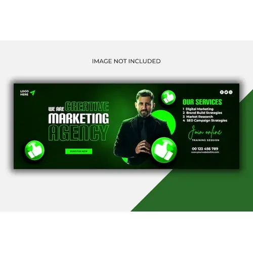 Digital marketing agency and corporate Facebook cover template