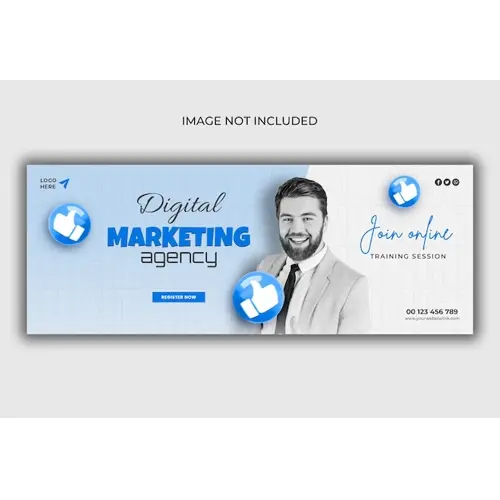 Digital marketing agency and corporate Facebook cover template