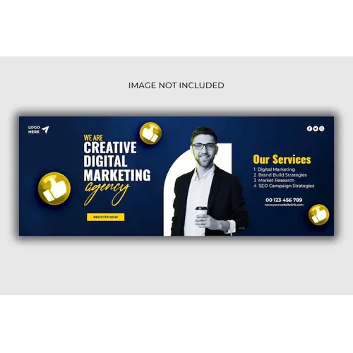 Digital marketing agency and corporate Facebook cover template