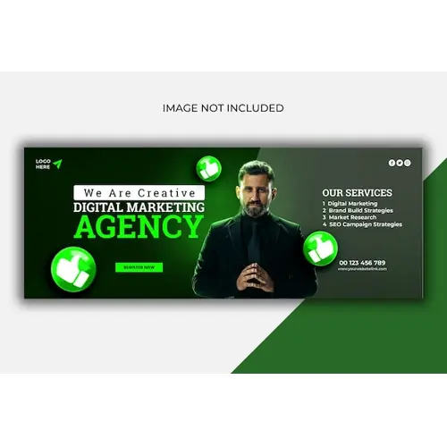 Digital marketing agency and corporate Facebook cover template
