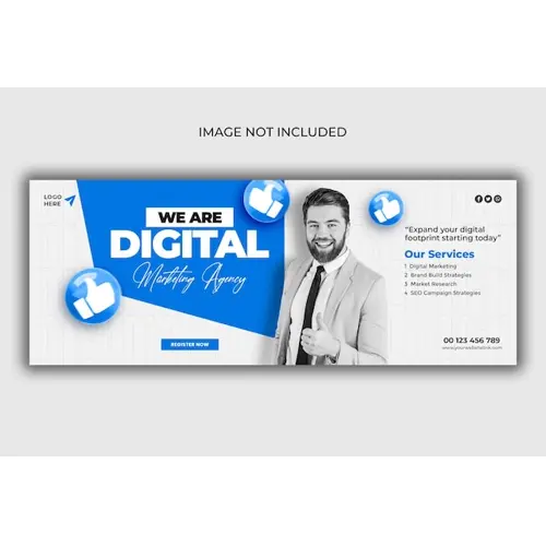 Digital marketing agency and corporate Facebook cover template