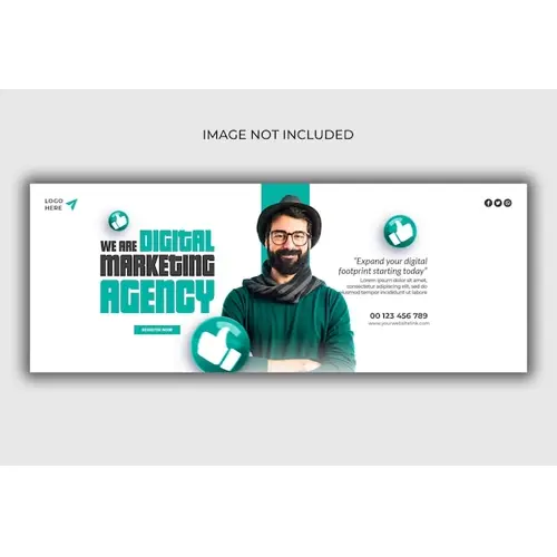 Digital marketing agency and corporate Facebook cover template