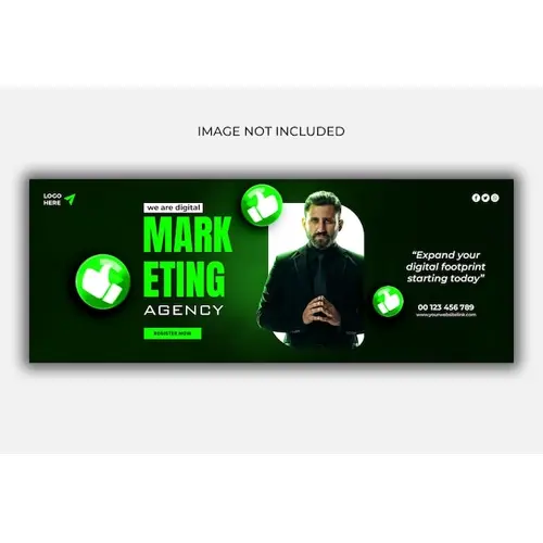 Digital marketing agency and corporate Facebook cover template