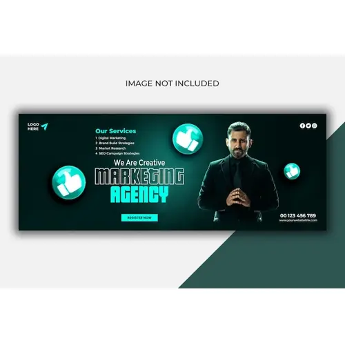 Digital marketing agency and corporate Facebook cover template