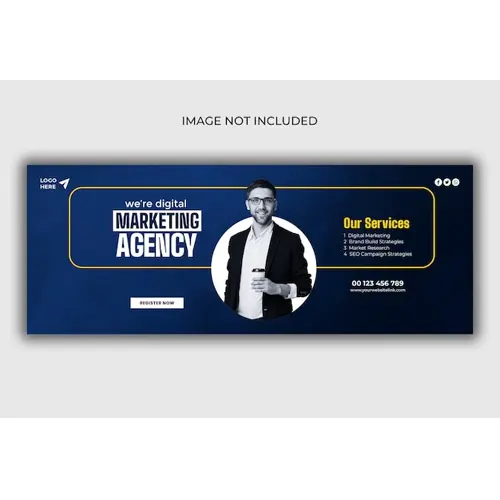 Digital marketing agency and corporate Facebook cover template