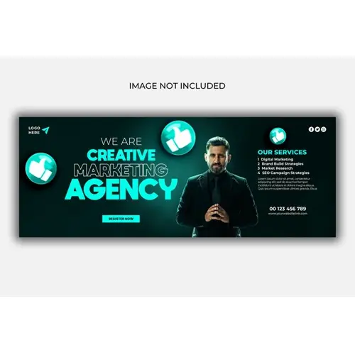 Digital marketing agency and corporate Facebook cover template