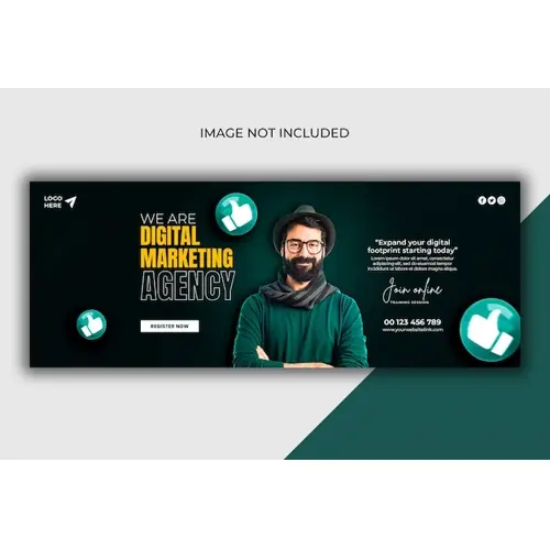 Digital marketing agency and corporate Facebook cover template