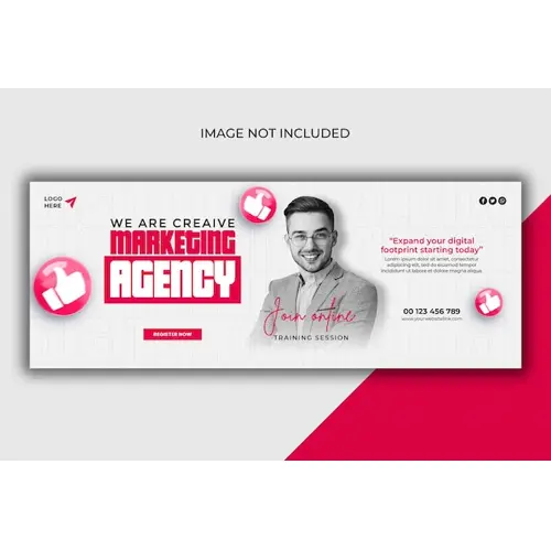 Digital marketing agency and corporate Facebook cover template