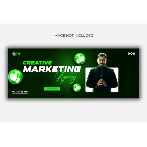 Digital marketing agency and corporate Facebook cover template