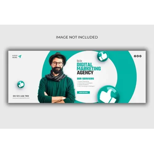 Digital marketing agency and corporate Facebook cover template