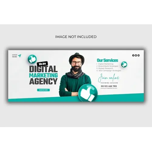 Digital marketing agency and corporate Facebook cover template