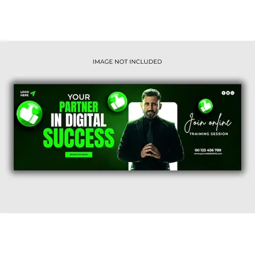 Digital marketing agency and corporate Facebook cover template