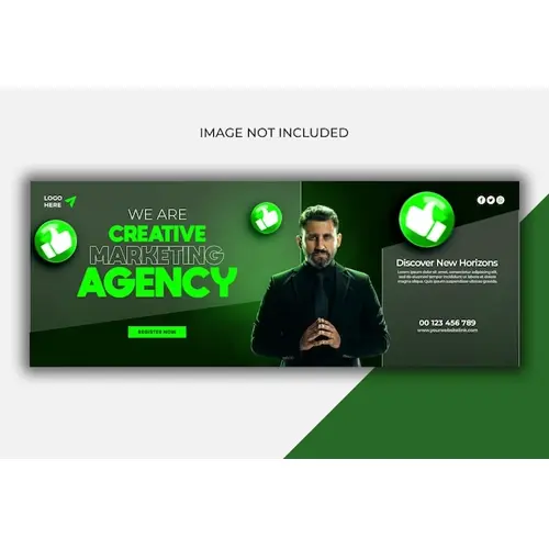 Digital marketing agency and corporate Facebook cover template