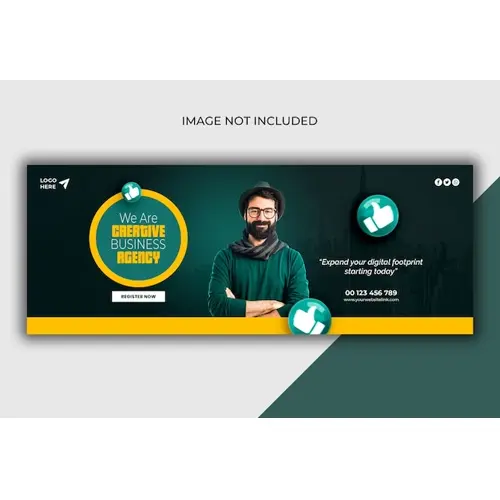 Digital marketing agency and corporate Facebook cover template