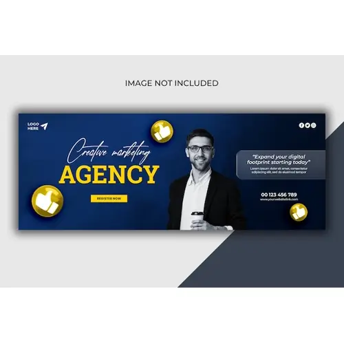 Digital marketing agency and corporate Facebook cover template