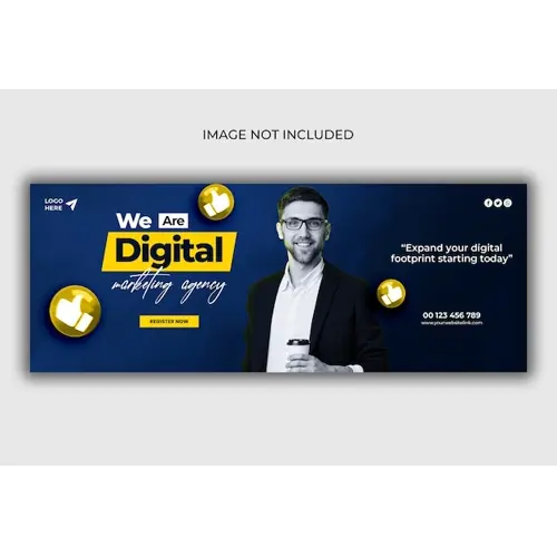 Digital marketing agency and corporate Facebook cover template