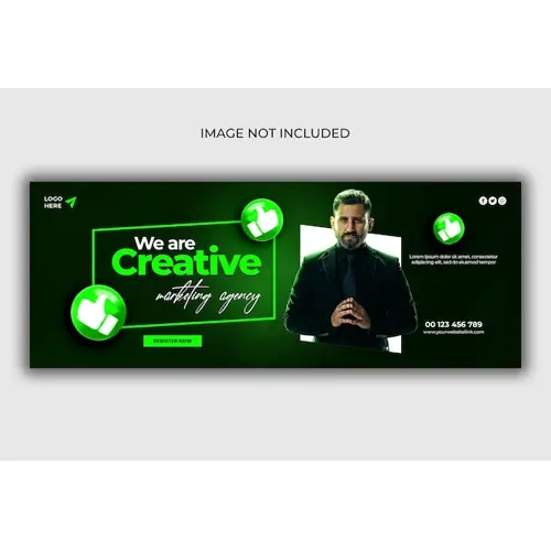 Digital marketing agency and corporate Facebook cover template