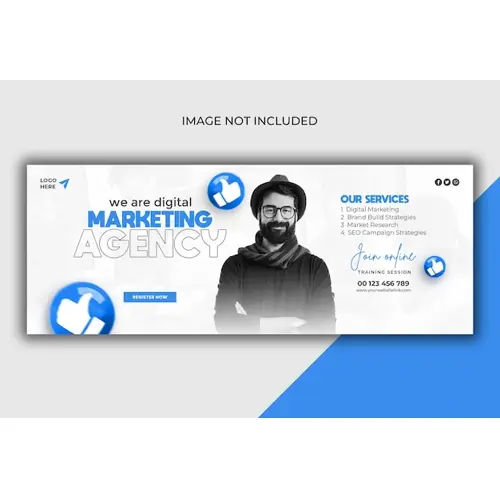 Digital marketing agency and corporate Facebook cover template