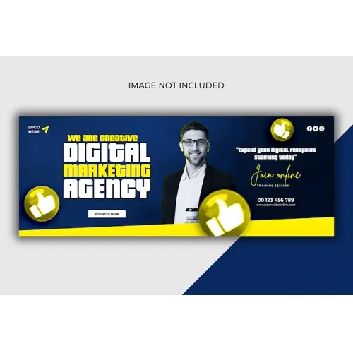 Digital marketing agency and corporate Facebook cover template
