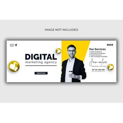 Digital marketing agency and corporate Facebook cover template