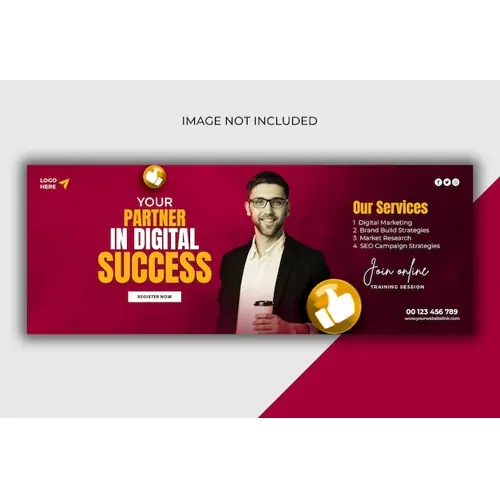 Digital marketing agency and corporate Facebook cover template