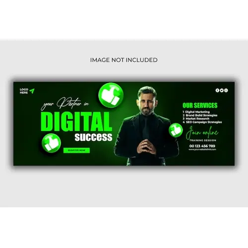 Digital marketing agency and corporate Facebook cover template
