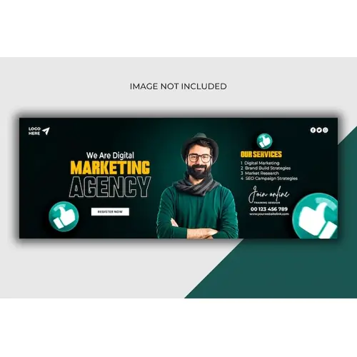 Digital marketing agency and corporate Facebook cover template