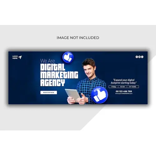 Digital marketing agency and corporate Facebook cover template