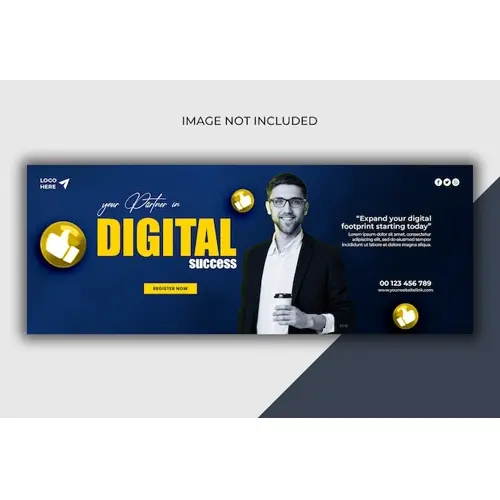Digital marketing agency and corporate Facebook cover template