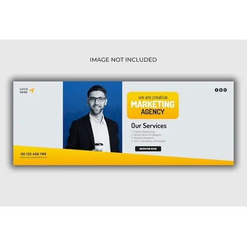 Digital marketing agency and corporate Facebook cover template