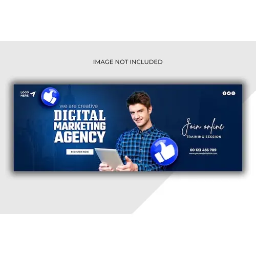 Digital marketing agency and corporate Facebook cover template