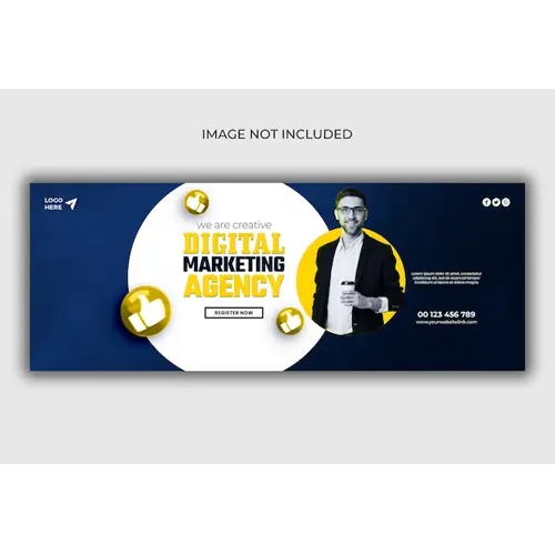 Digital marketing agency and corporate Facebook cover template