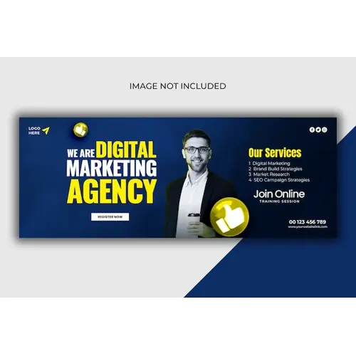 Digital marketing agency and corporate Facebook cover template