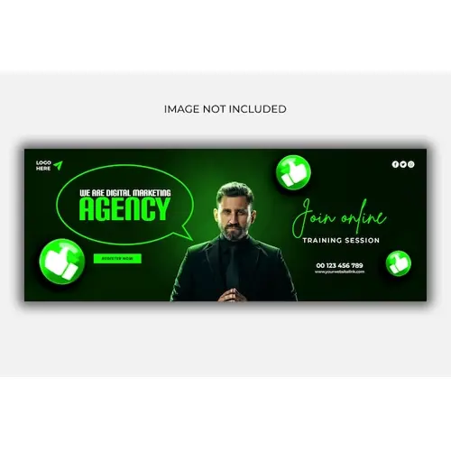 Digital marketing agency and corporate Facebook cover template