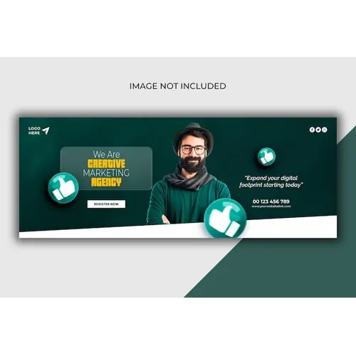 Digital marketing agency and corporate Facebook cover template