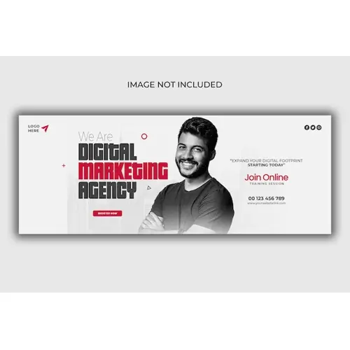 Digital marketing agency and corporate Facebook cover template